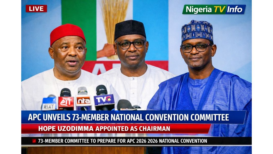 APC Unveils 73-Member National Convention Committee, Uzodimma Appointed Chairman