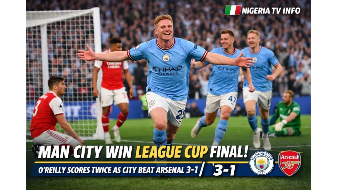 Man City Clinch League Cup with O’Reilly Brace Against Arsenal