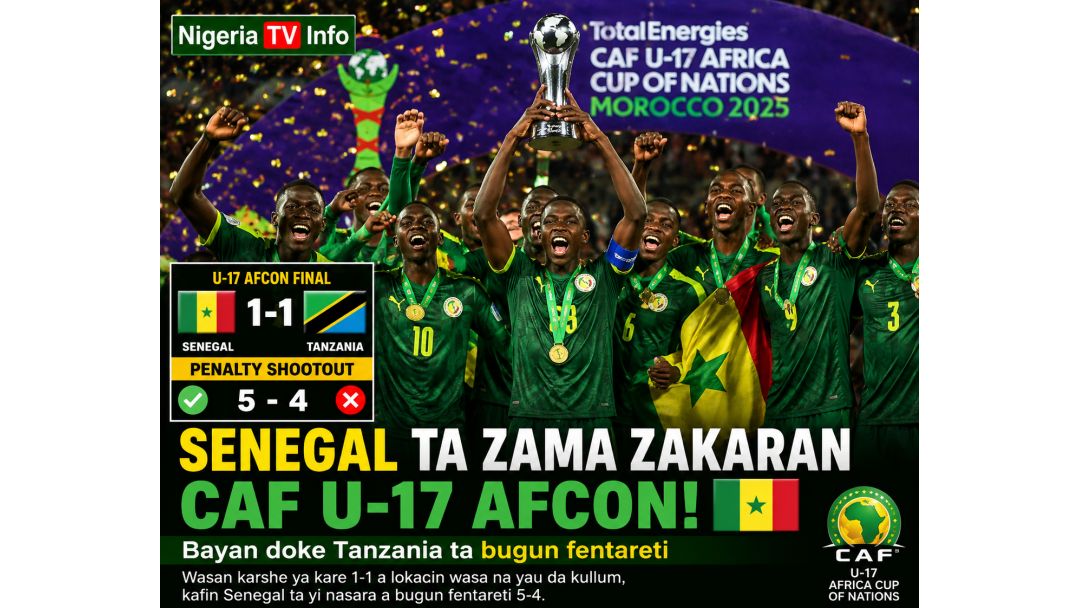 Featured image: Senegal Crowned TotalEnergies CAF U-17 AFCON Champions After Penalty Shootout Win Over Tanzania