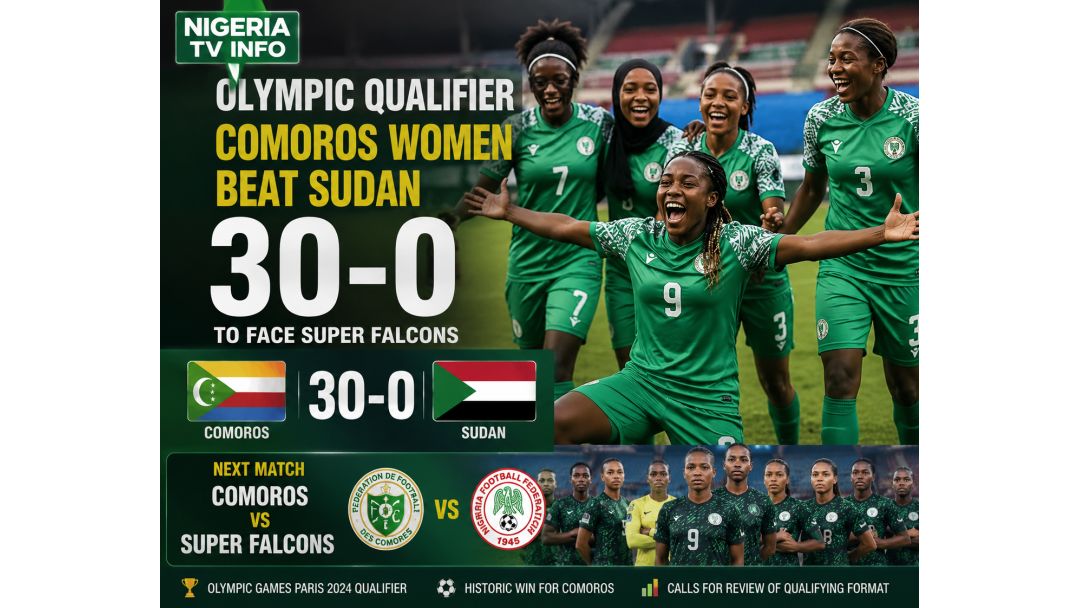Featured image: Olympic Qualifier Shock: Comoros Women Thrash Sudan 30–0, Set for Clash with Super Falcons