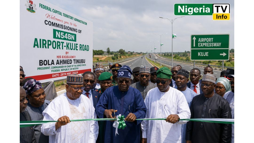 Tinubu Commissions N54bn Airport–Kuje Road, Pledges Continued Investment in Satellite Towns